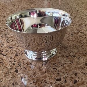 SILVERPLATE FOOTED SERVING SMALL BOWL 3.5 INCH ROUND